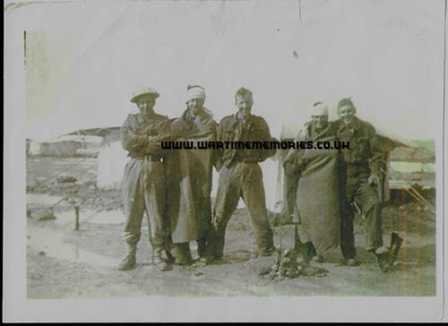Dave Wells on right with members of 14th Field Ambulance near Alexandria Egypt in 1941